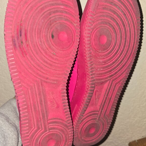 Nike Air Force Ones Sz 10  Fireberry - Picture 5 of 7